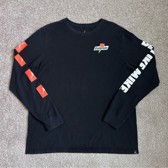Nike Other - Jordan Gatorade Be Like Mike Long Sleeve T-Shirt Black Sz XL  Jumpman Retro Nike